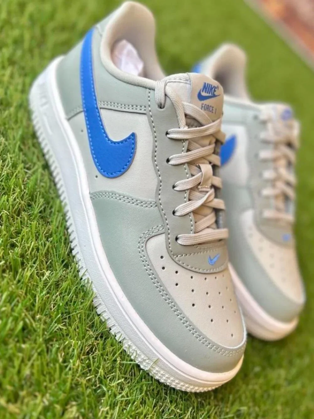 👟 Nike Air Force 1 Low (GS) “Photon Dust/Game Royal” | Youth Size 3Y | Brand Ne